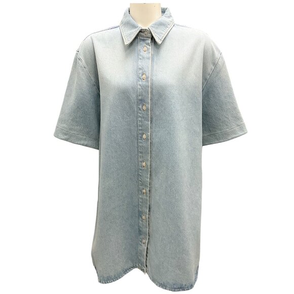women shirt denim dresses Classic Dress – Grace & Joy Clothing Co Please refer to the Free People Remino Mini fit:Large Size:Custom Made-to-Measure